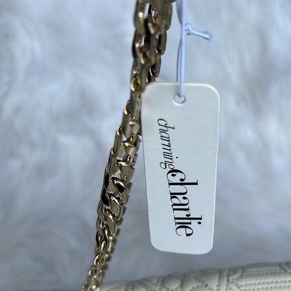 Charming Charlie faux leather flip lock chain shoulder bag NEW - Picture 4 of 8